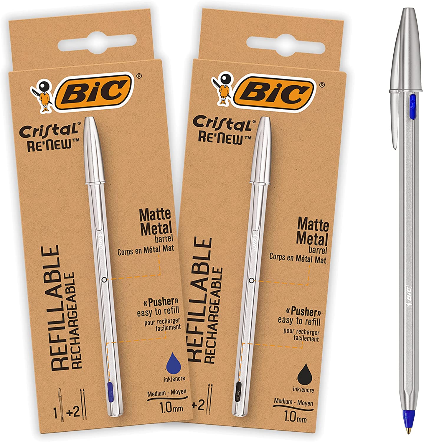 Bic 比克 - Cristal Re'New 1mm 原子筆 - 環保款
