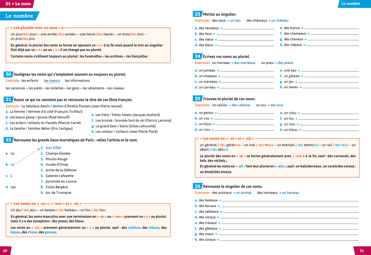 🇫🇷Pratique Grammaire A1/A2 - 法文文法練習書+解答