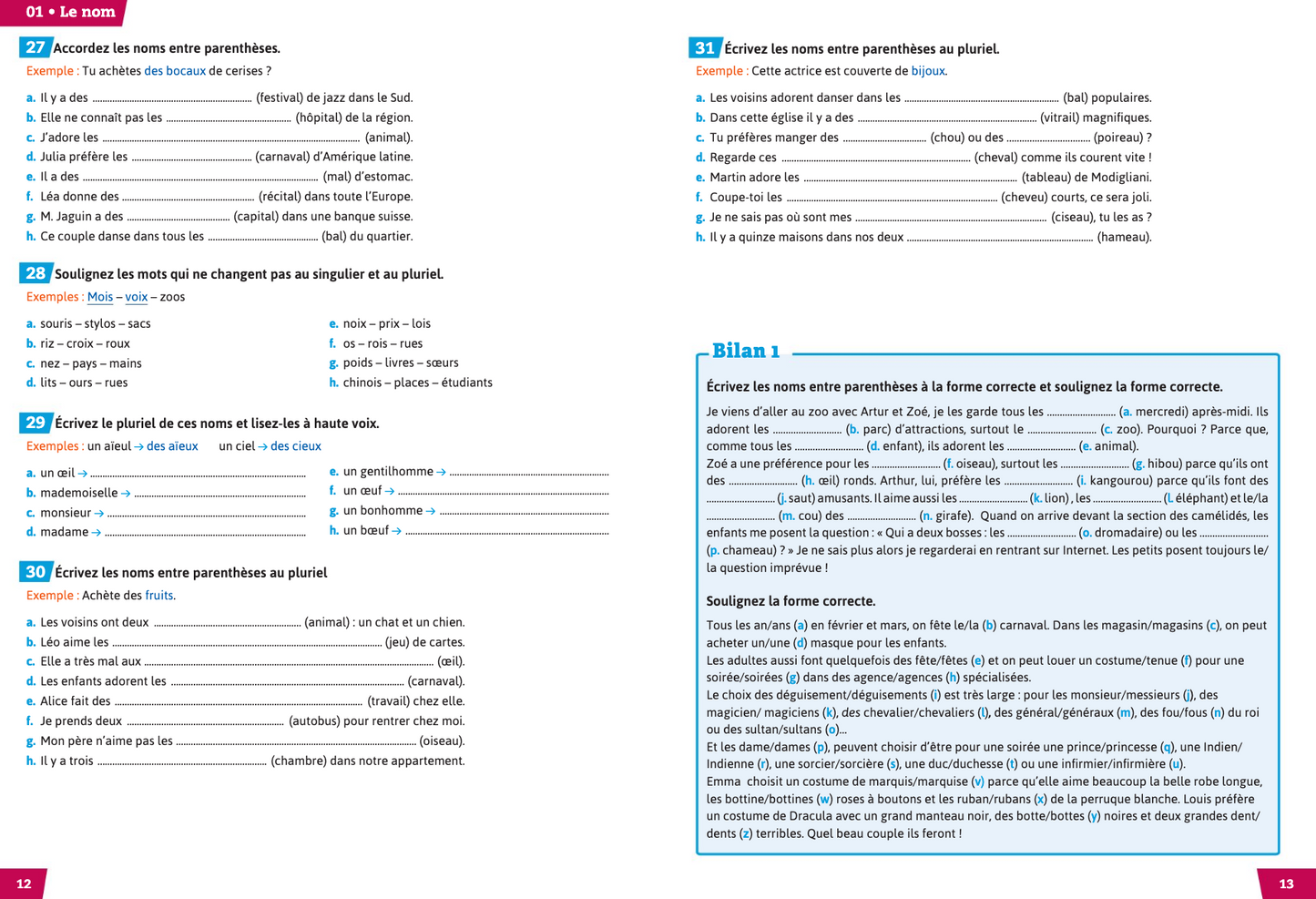 🇫🇷Pratique Grammaire A1/A2 - 法文文法練習書+解答