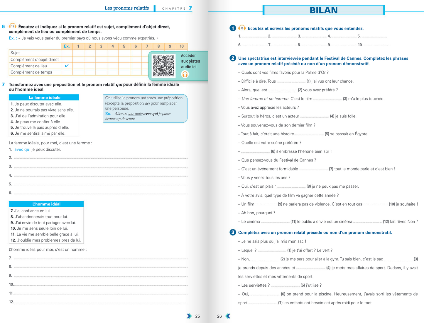 🇫🇷En Contexte - Exercices de grammaire B1 文法練習本